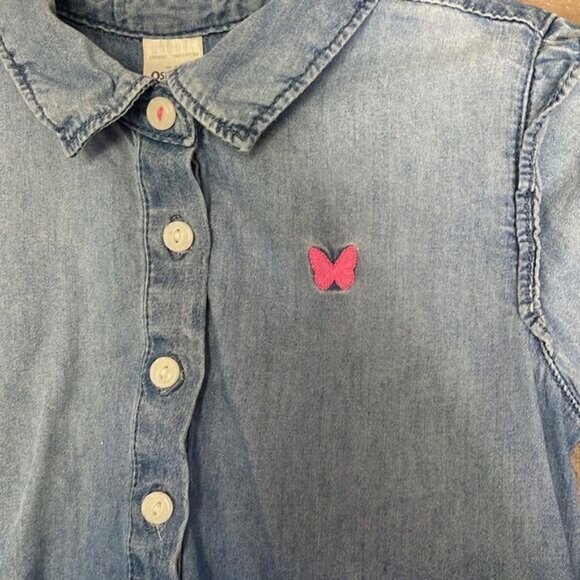 Oshkosh Bgosh long sleeve denim dress size 5T - Picture 2 of 5
